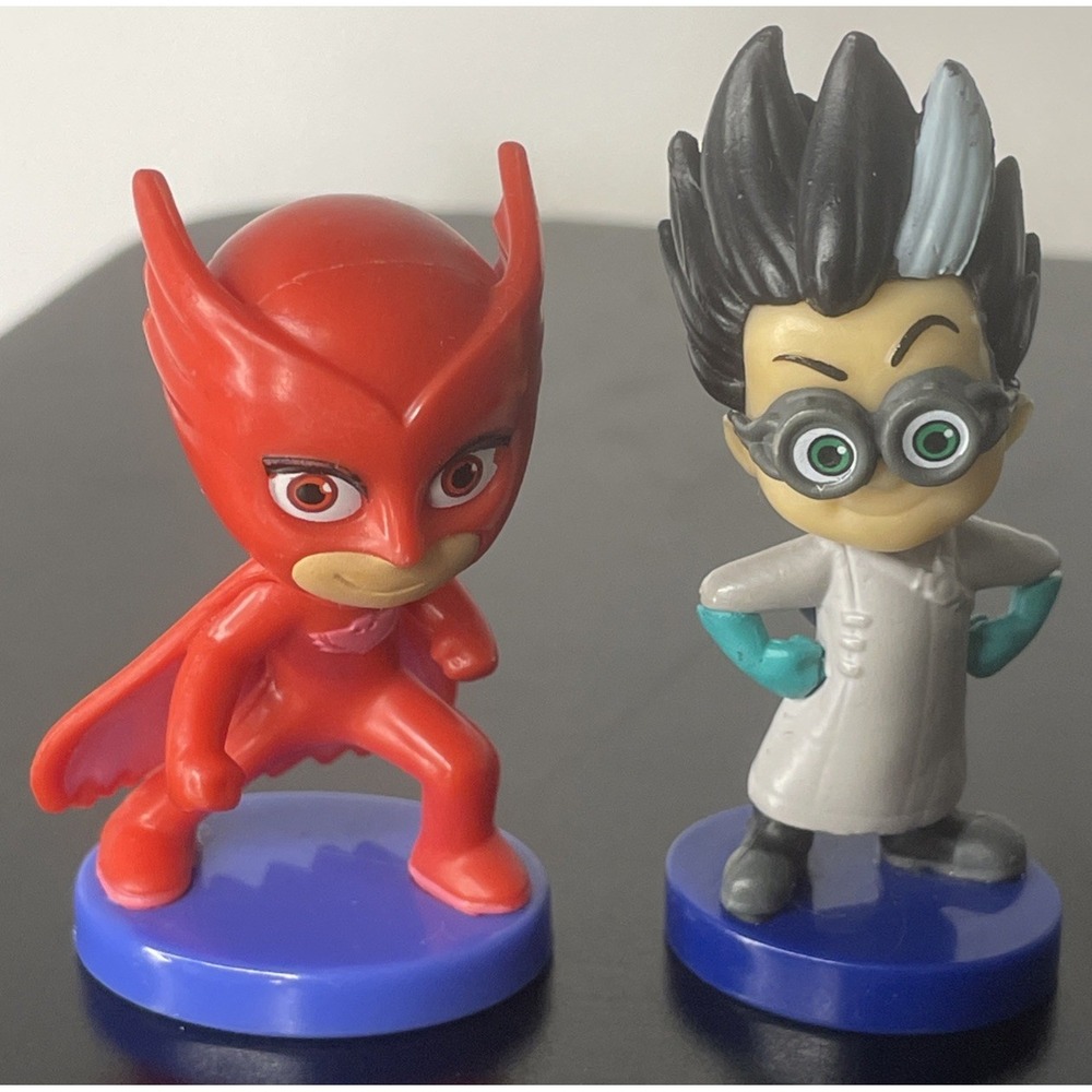 PJ MASKS FIGURES LOT OF TWO OWLETTE And ROMEO Cake Toppers Just Play LLC